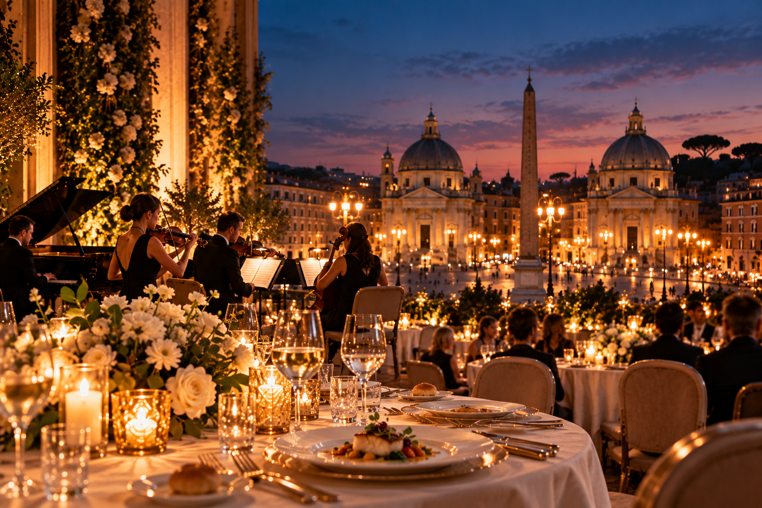 Capodanno 2027 a Roma: una cena esclusiva a Palazzo Ripetta tra musica e alta cucina